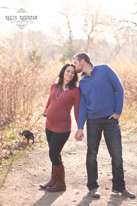 couple and dog, Fall Maternity Session with Matt & Cristina in Ellensburg WA, authentic rustic lifestyle photography by Hailey Haberman