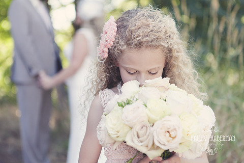 Nisqually Springs Farm Country Wedding flower girl close up