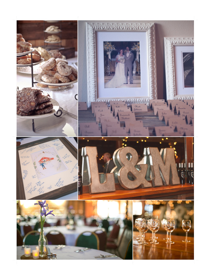 Ritter Farms Wedding Photos of reception details with cookie table and name cards