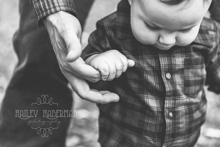 Fall Family Lifestyle Photographer photo of baby holding daddy's hand