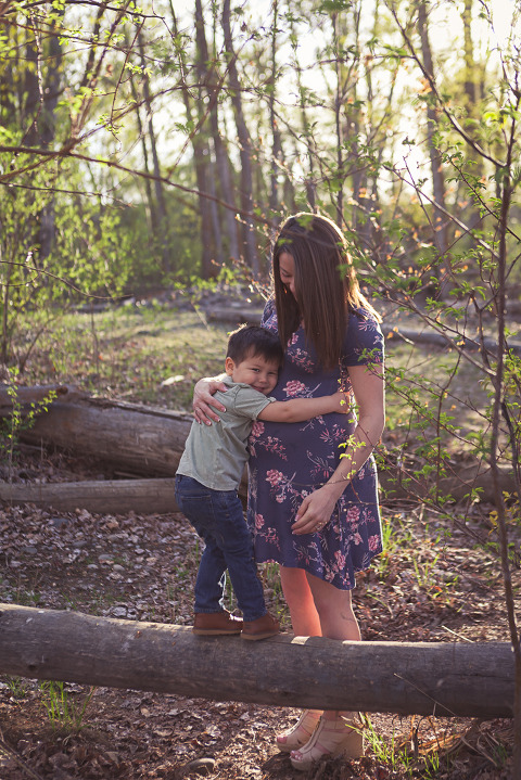 backlight mom and toddler, Spring Maternity Session with Alex and Connor by Hailey Haberman Lifestyle Photographer in Ellensburg WA
