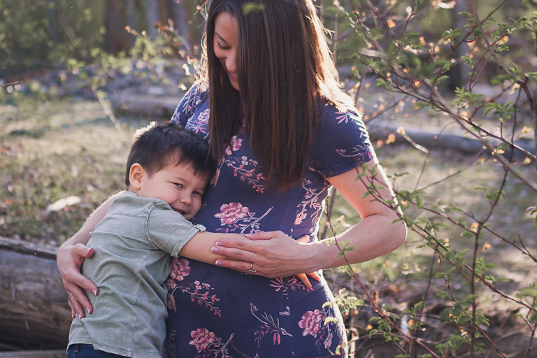 mom and toddler, Spring Maternity Session with Alex and Connor by Hailey Haberman Lifestyle Photographer in Ellensburg WA