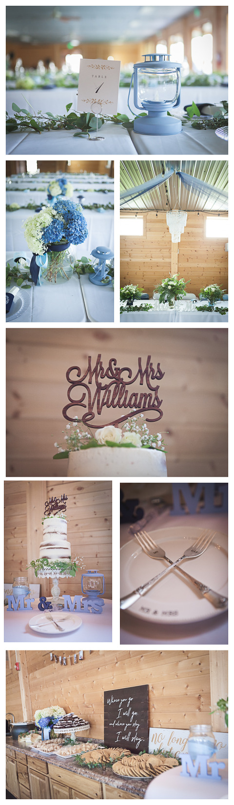 reception details,Jerome & Michelle married at McInosh barn in Ellensburg photographed by Hailey Haberman Ellensburg Wedding Photographer