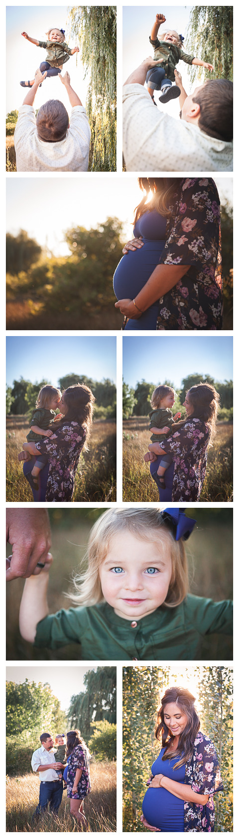 Rachel's baby bump, golden hour family and maternity lifestyle session in Ellensburg WA by Hailey Haberman