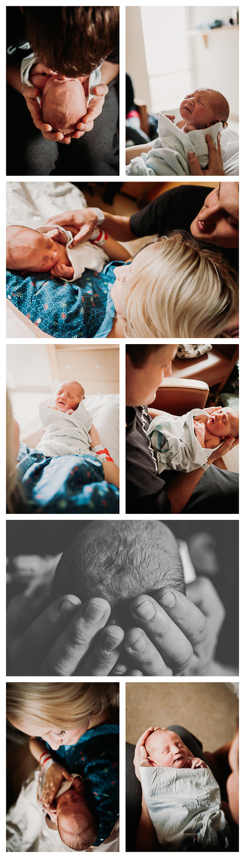 Baby Cayson, lifestyle newborn session at the hospital by Hailey Haberman Photography in Ellensburg WA 